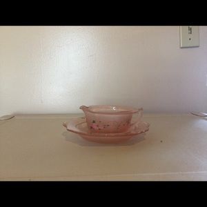 Frosty Glass Gravy Boat